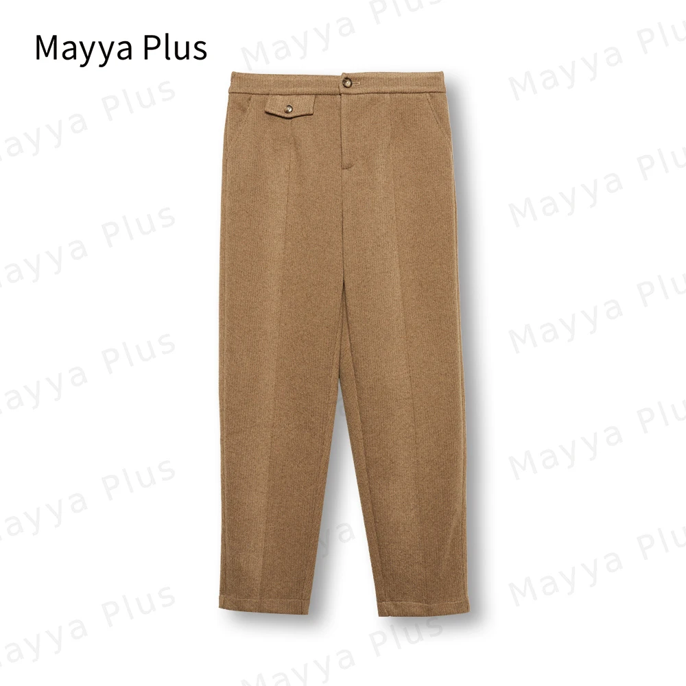 【轻暖通勤】Mayya Plus麦芽定制气质显瘦遮肉款通勤锥形裤32346757