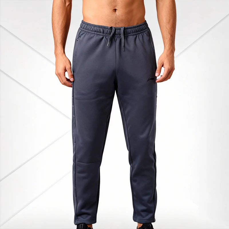 李宁卫裤男子团购系列春秋时尚潮流休闲百搭运动长裤AKLT987-B品