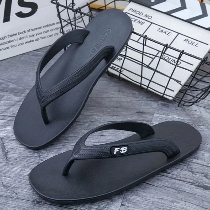 泰国橡胶轮胎底人字男士夏季外穿柔软防滑防臭耐磨网红拖鞋男