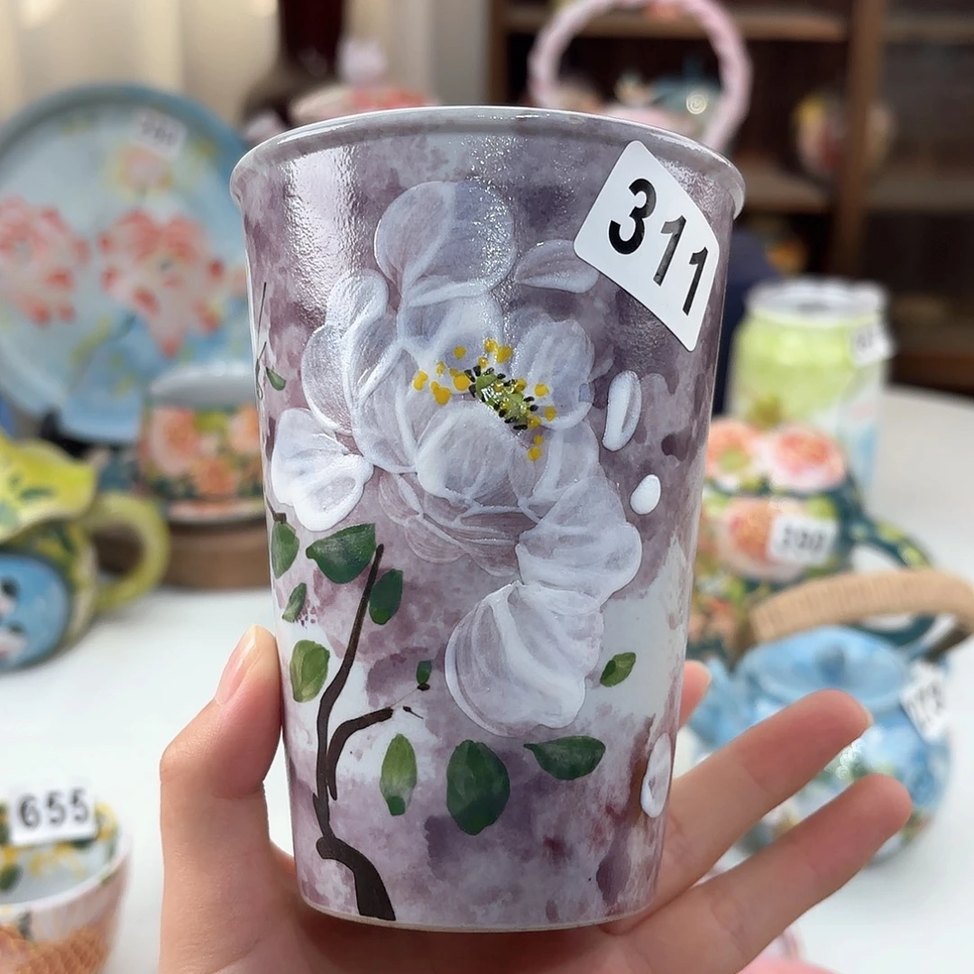 景德镇手绘高温釉下彩陶瓷茶具