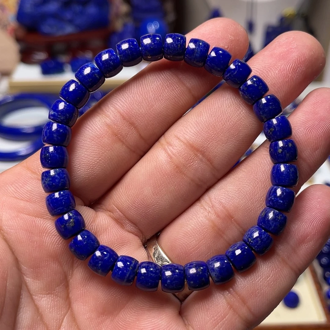 青金石未镶嵌福利精工直切7mm手串