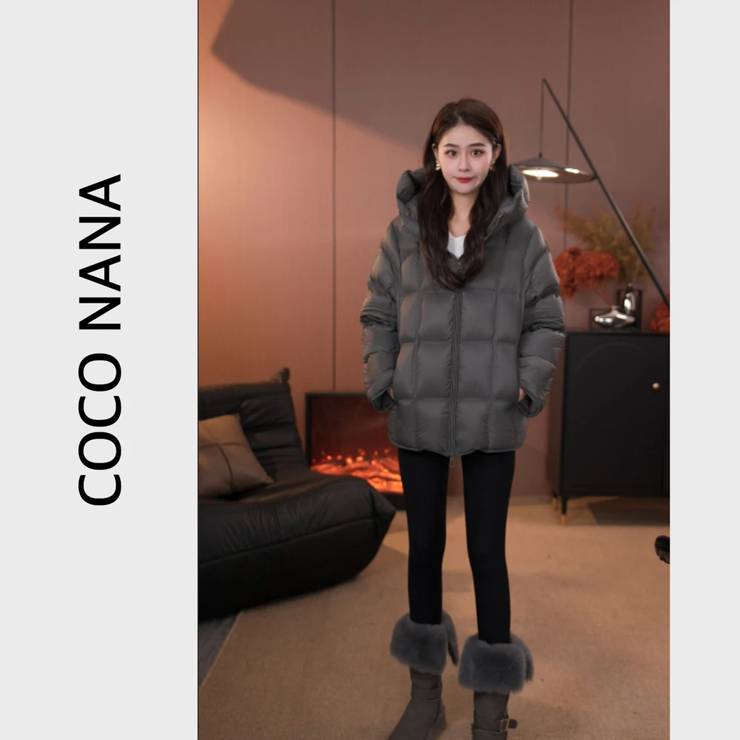【娜娜】2025新款95绒子白鹅绒羽绒服时尚休闲6666