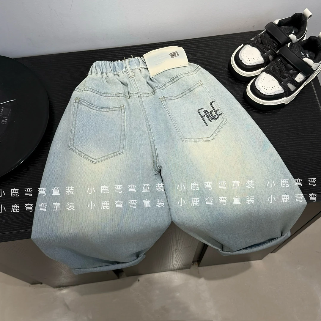 【小鹿家】C251235后袋FREE牛仔裤