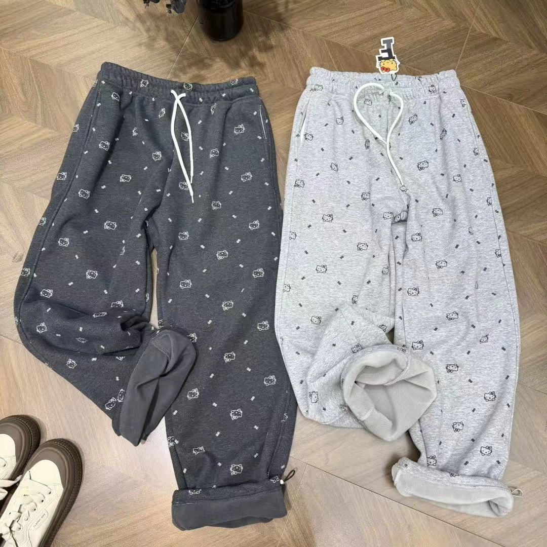 韩系印花猫咪休闲长裤PIN 25853