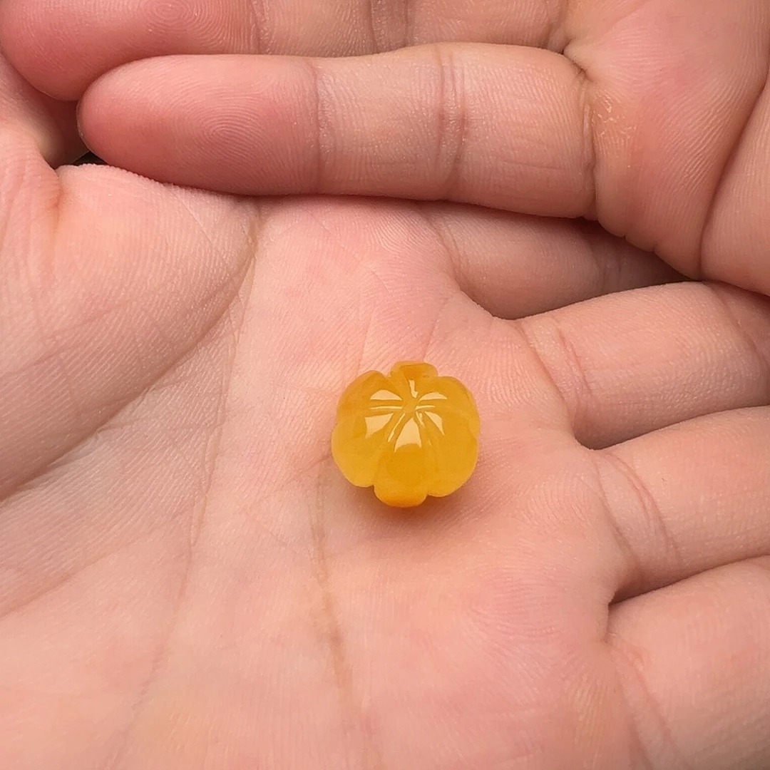 蜜蜡颈饰未镶嵌南瓜珠提溜吊坠
