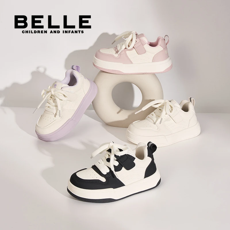 百丽童鞋25春季新品男女中大童校园时尚运动百搭休闲板鞋LC5117
