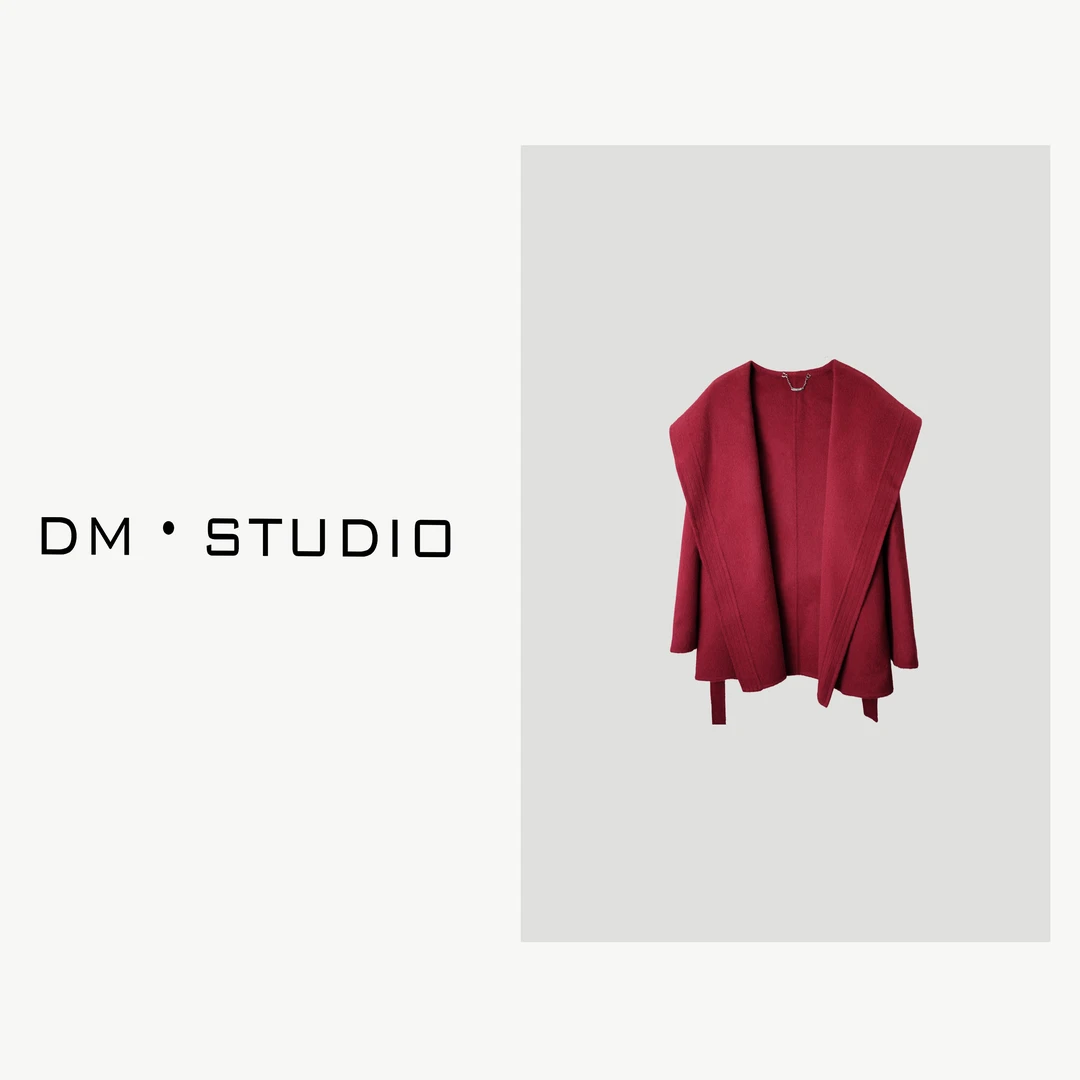 -DM•STUDIO/秋冬短款设计感高级100%骆驼绒双面呢大衣（1723）