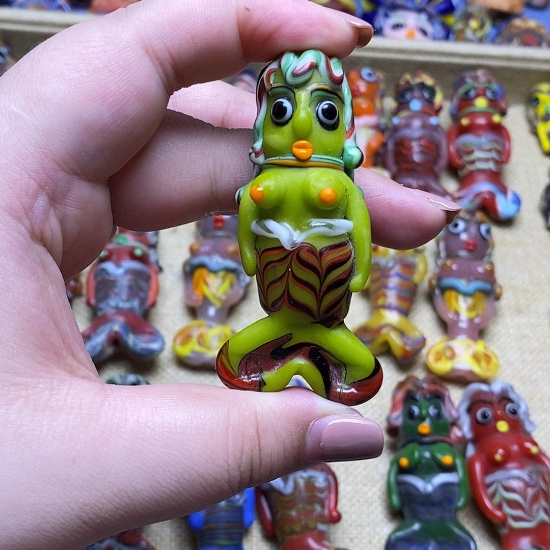 琉璃颈饰琉璃美人鱼