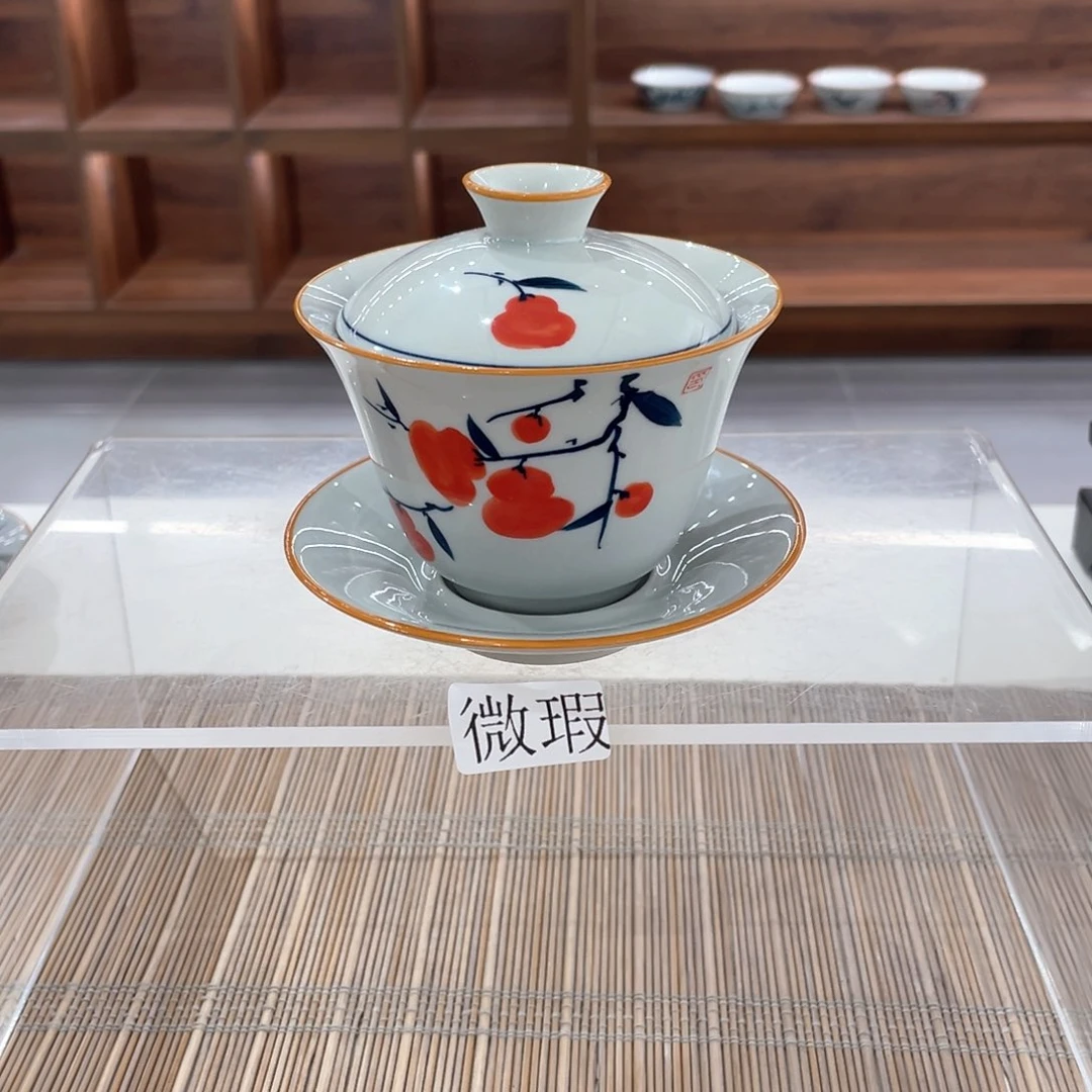 微瑕釉下彩纯手绘