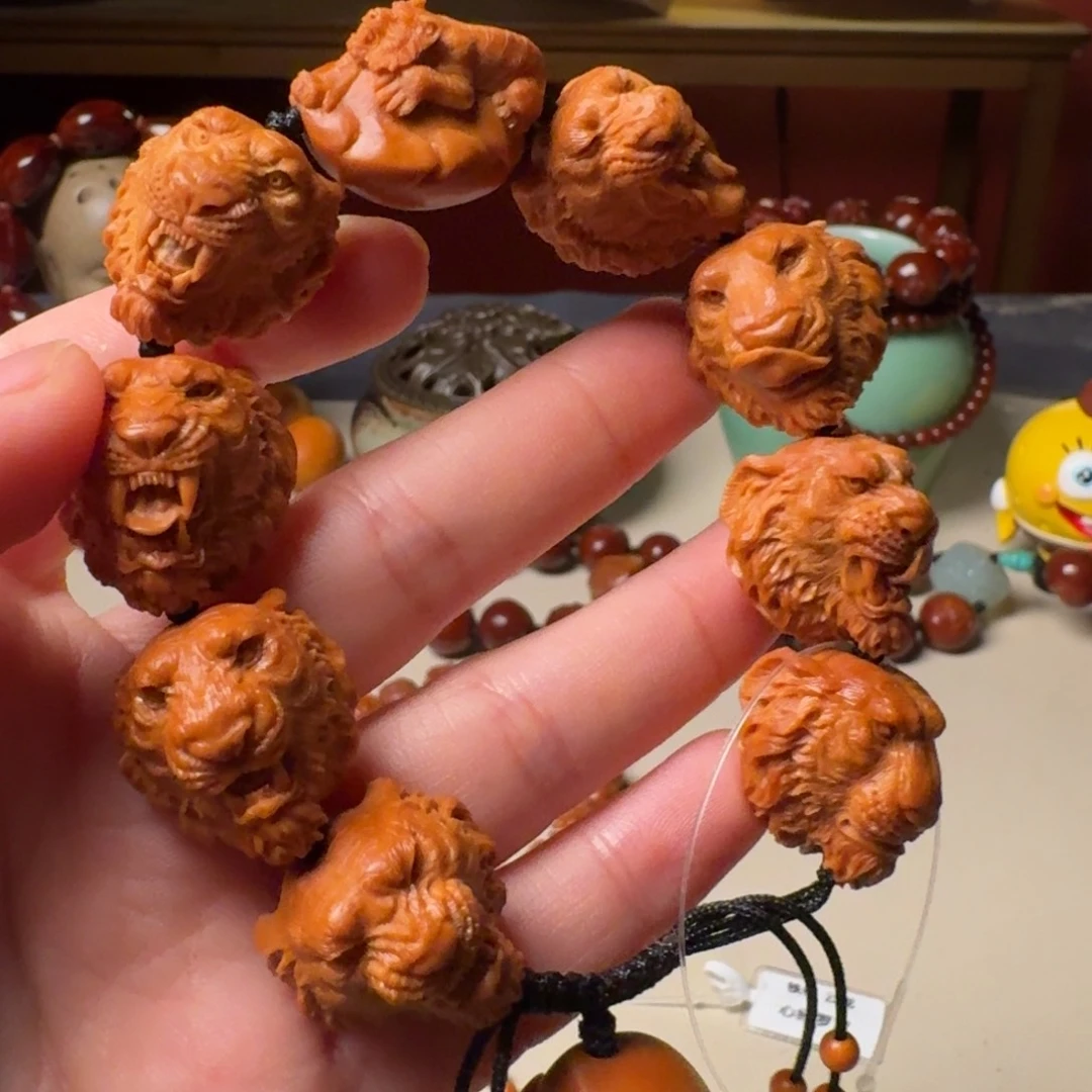 橄榄核手串/手链名家老虎