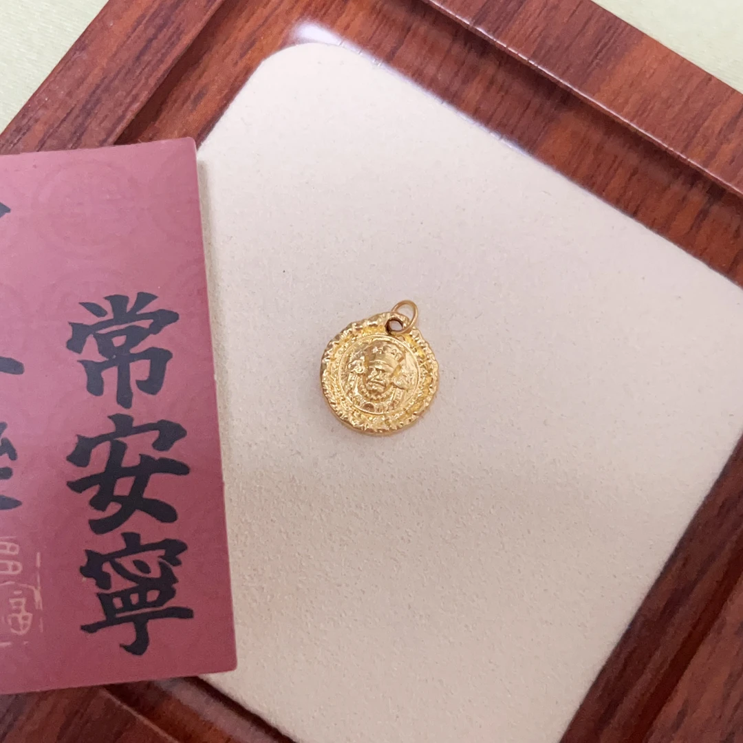 足金999黄财神小滴溜5D硬金工艺
