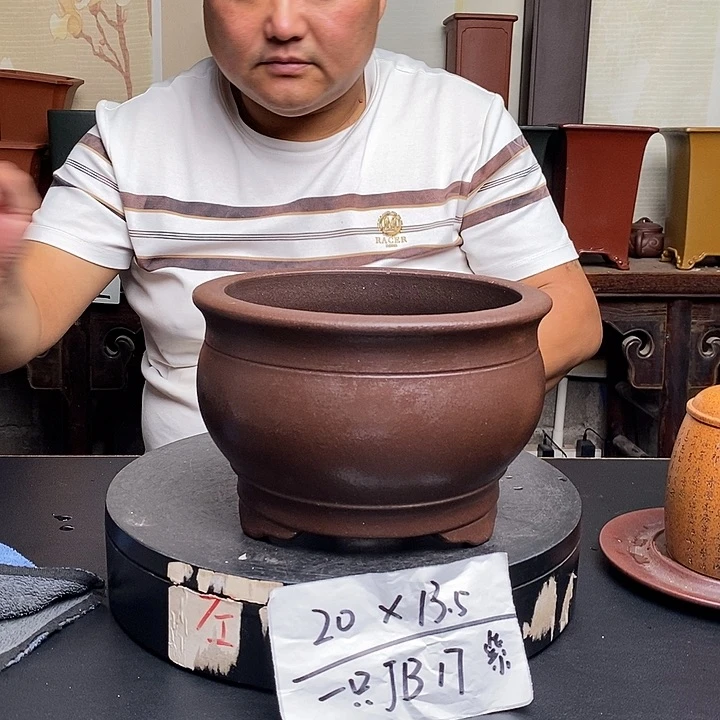 紫砂花盆货号一只JB17