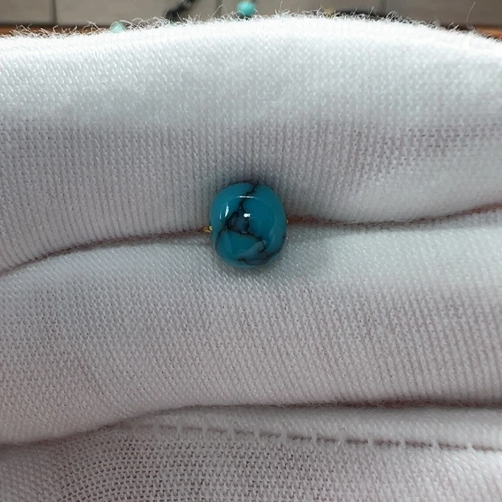 绿松石未镶嵌老型珠6.3mm