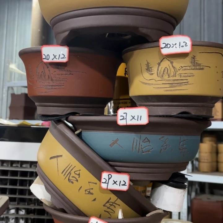 紫砂花盆100-6。