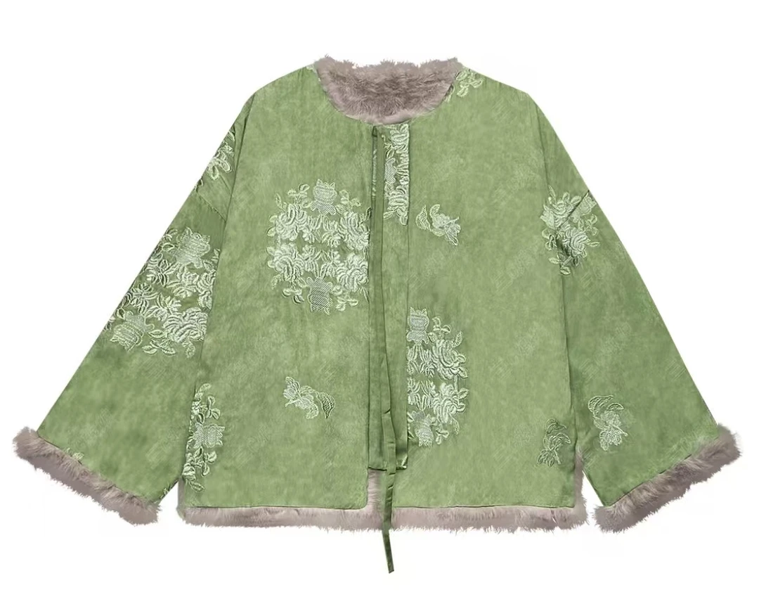 【晴玉】新中式双面双穿加厚保暖国风外套2024D0232-丹丹