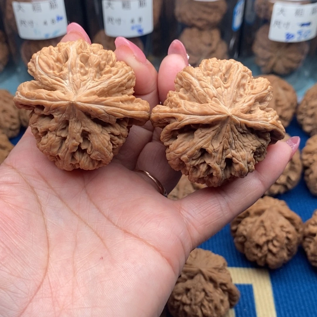 _***途文玩核桃把件粗筋49