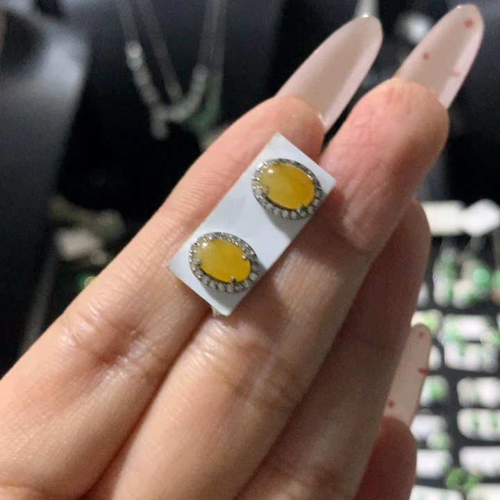 翡翠银S925镶嵌戒指