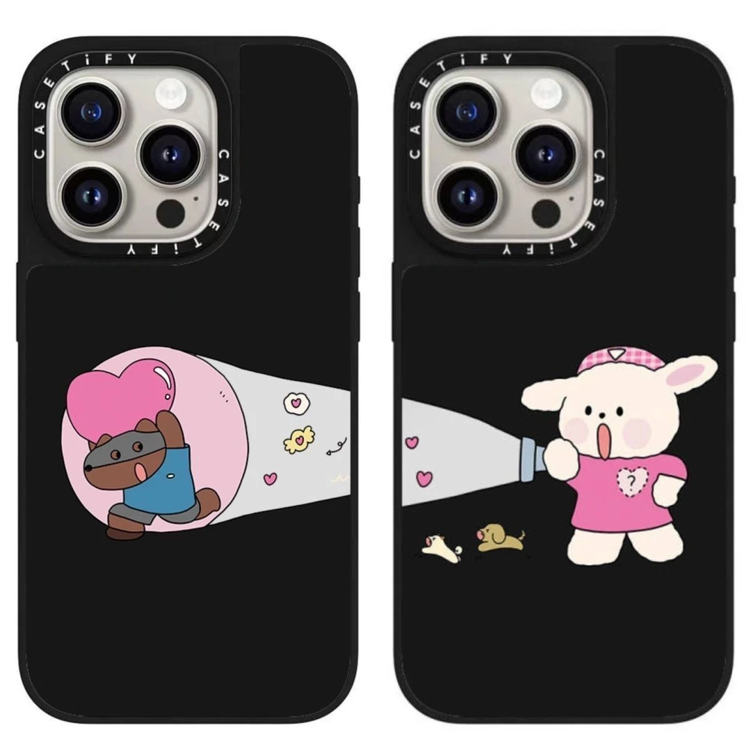 日韩联名偷心盗贼iPhone16Pro/15镜面14promax手机壳13情侣12