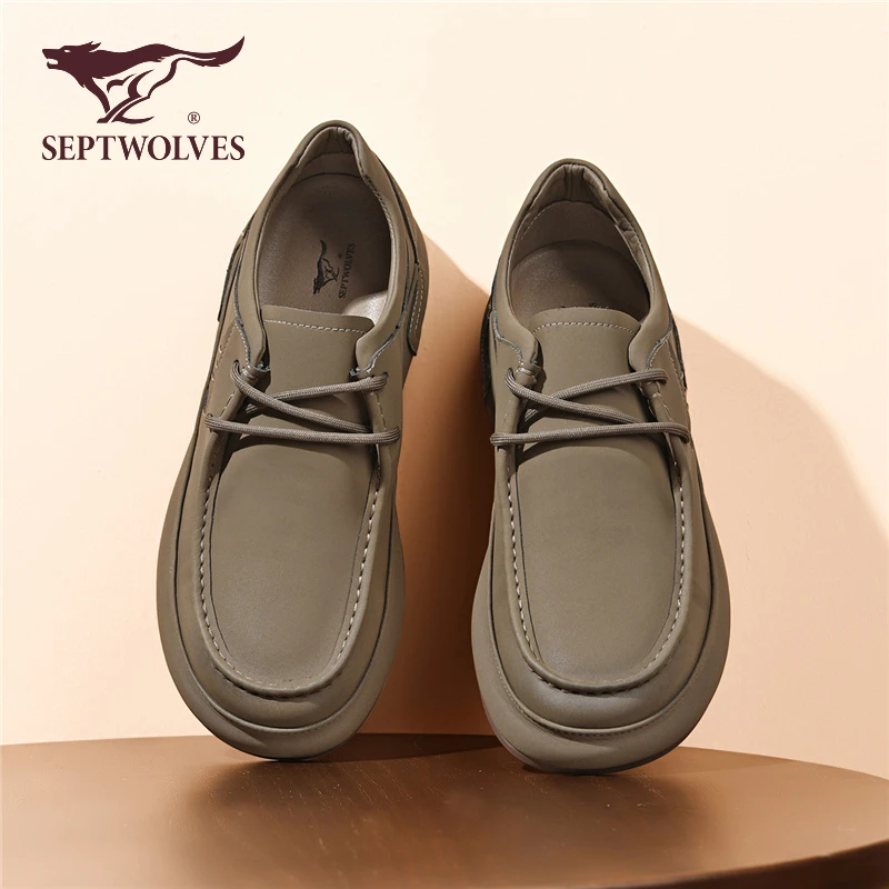 七匹狼商务男鞋2025新款秋冬软底舒适休闲皮鞋男上班通勤工装板鞋