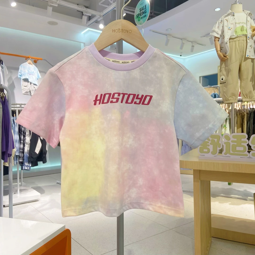 【扎染】纯棉冰感2025男女童夏装中大童短袖T恤夏款17630235071