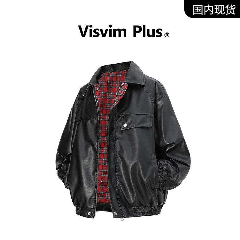 【品牌现货撤柜】VISVIM PLUS双面穿夹克春秋潮流新款格子拼接外套