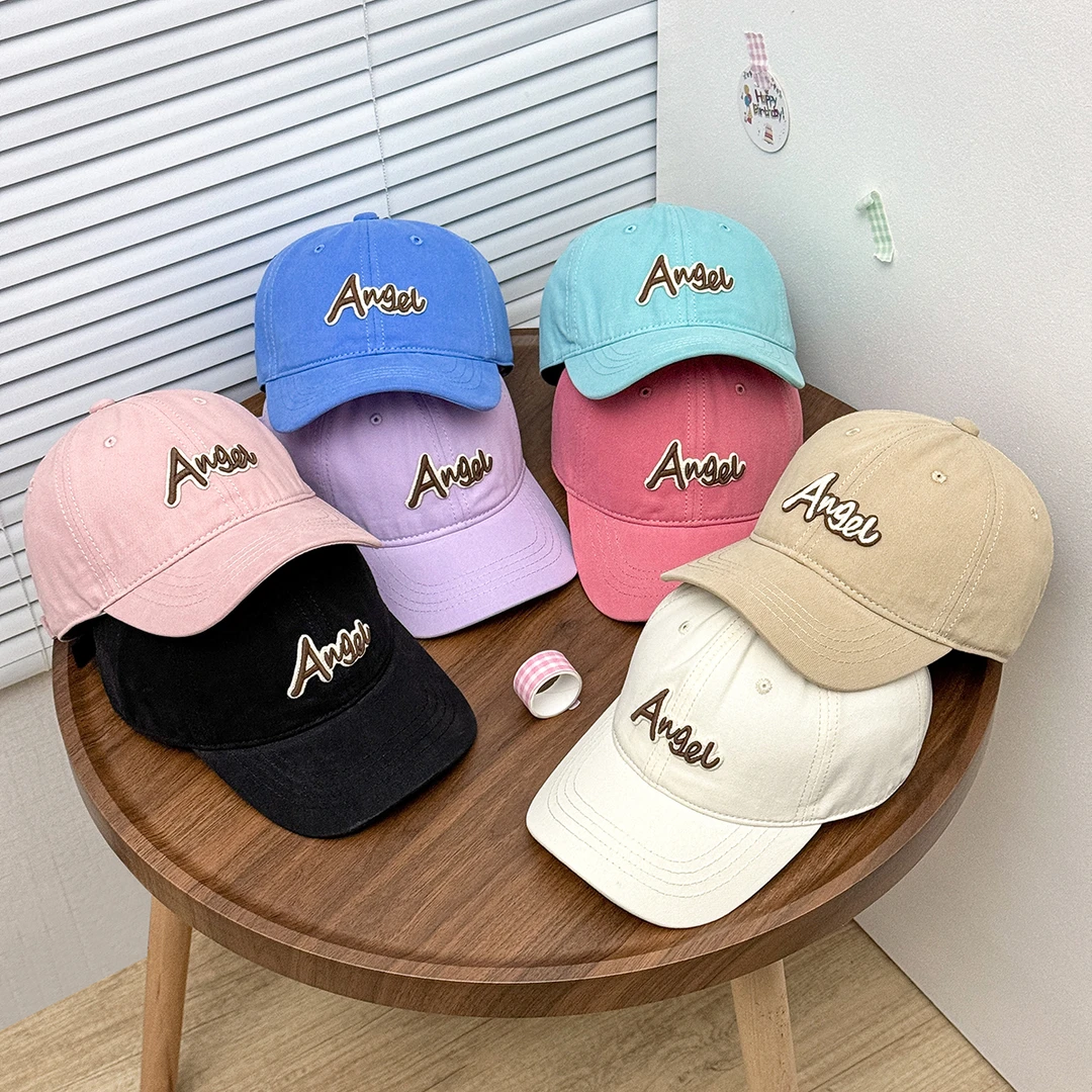 儿童帽子春秋季防晒韩系小清新男孩百搭棒球帽女童上学遮阳鸭舌帽