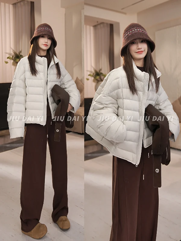 玖黛衣【泡芙云朵】秋冬厚款韩版纯色90白鸭绒羽绒服WTP46095