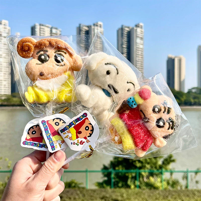 boozi蜡笔小新棉花糖儿童零食软糖可爱造型棒棒糖网红休闲食品