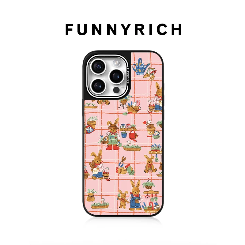 FUNNYRICH兔子的花艺时光适用iPhone16ProMax手机壳苹果15/14新款