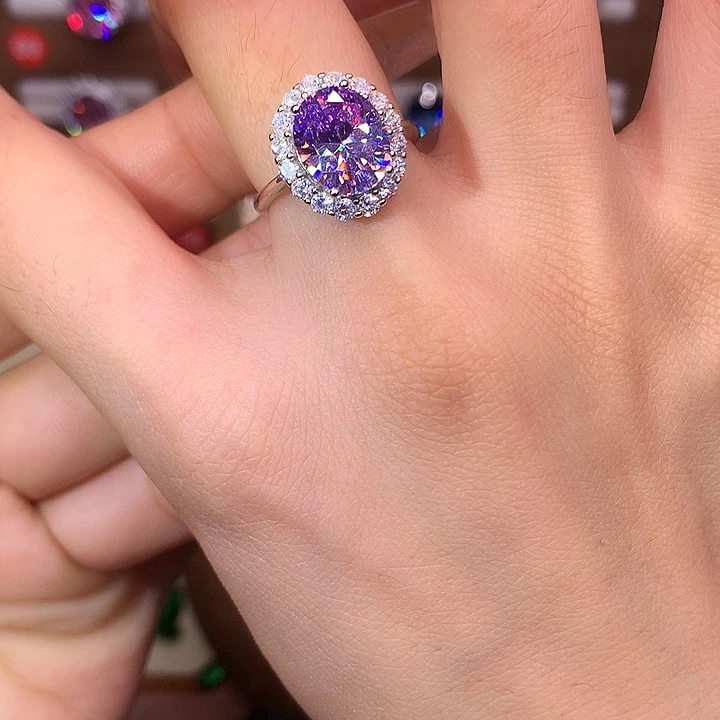 碧玺戒指银S925镶嵌