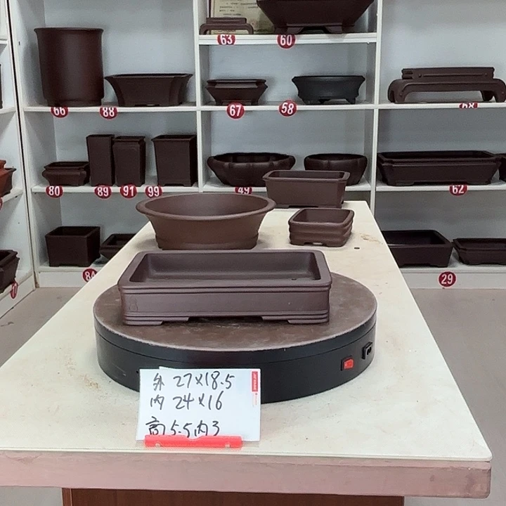 紫砂花盆五线小长方