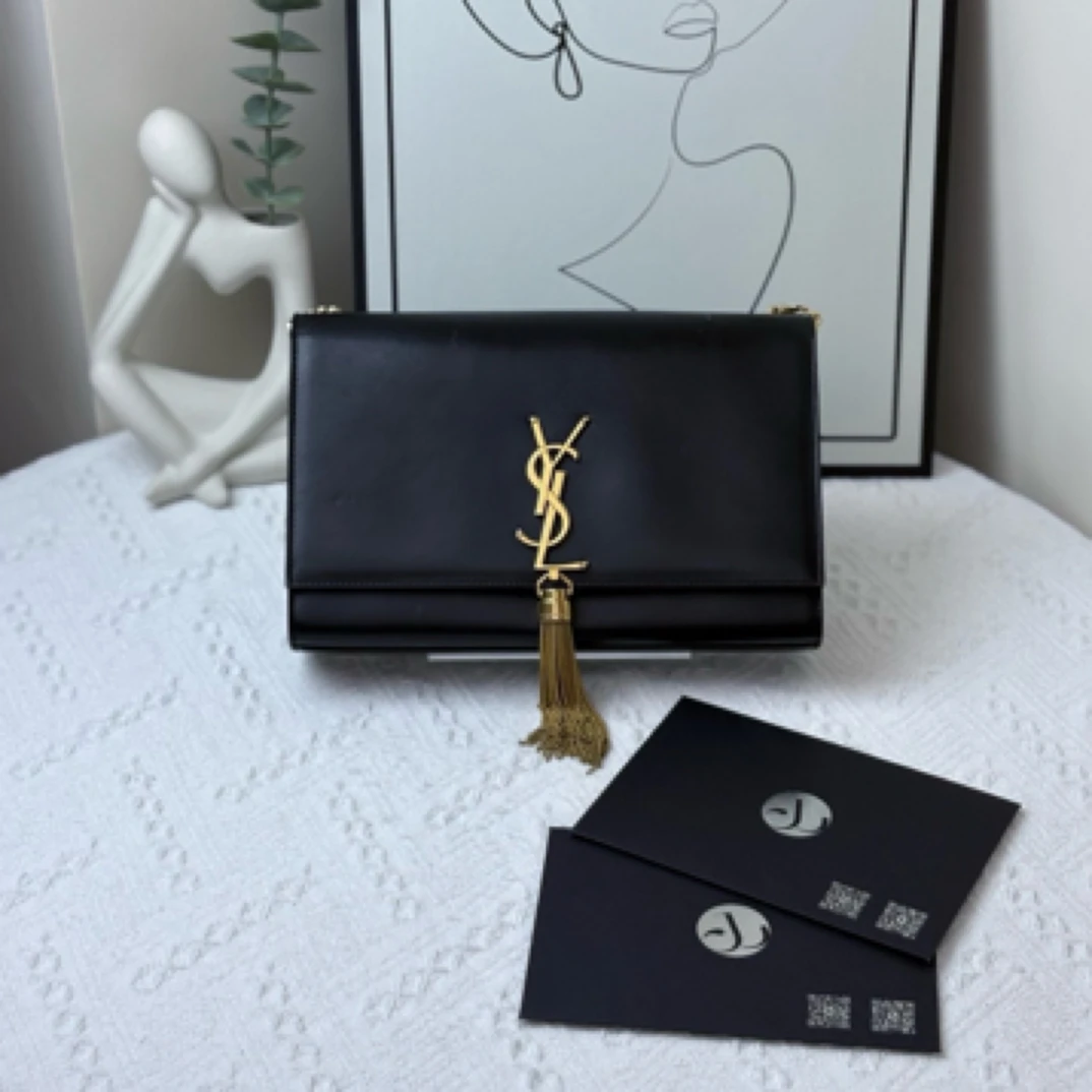 95新 YSL/圣罗兰 流苏黑金 JW5590