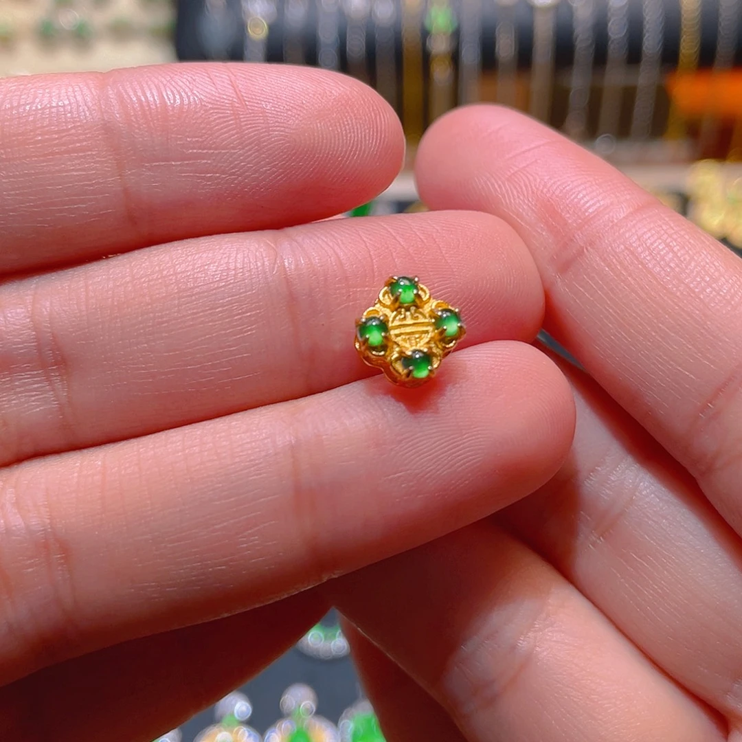 翡翠银S925镶嵌吊坠(不含链)