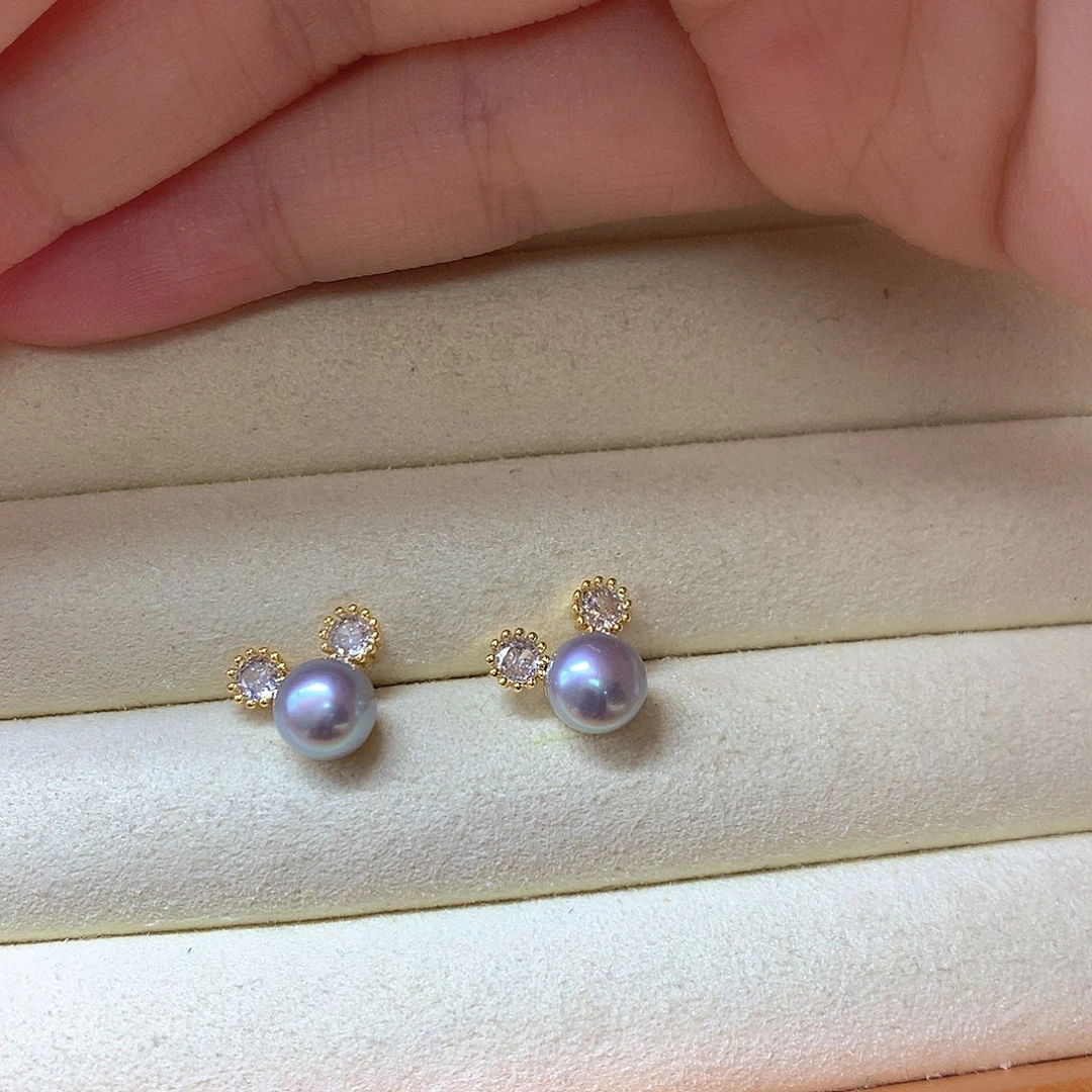 合金耳饰淡水珍珠