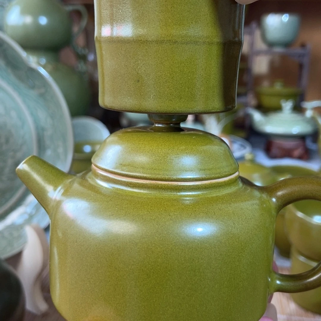 瓷片止***心茶末德钟➕竹节福利