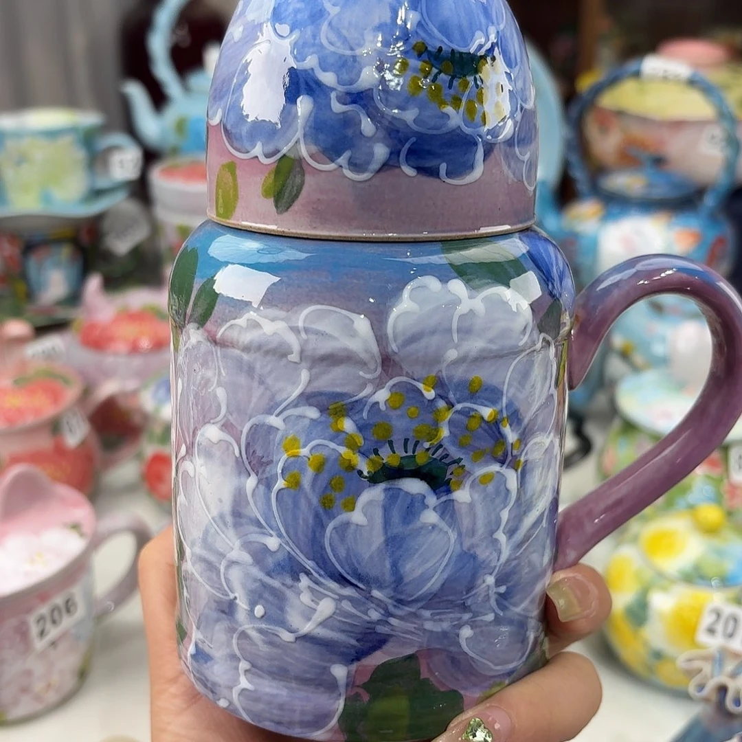 景德镇手绘高温釉下彩陶瓷茶具