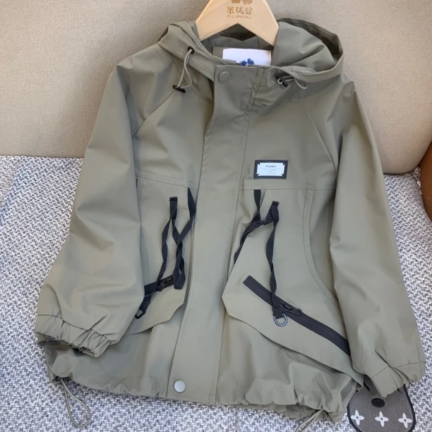 男童春秋韩版时尚连帽设计外套