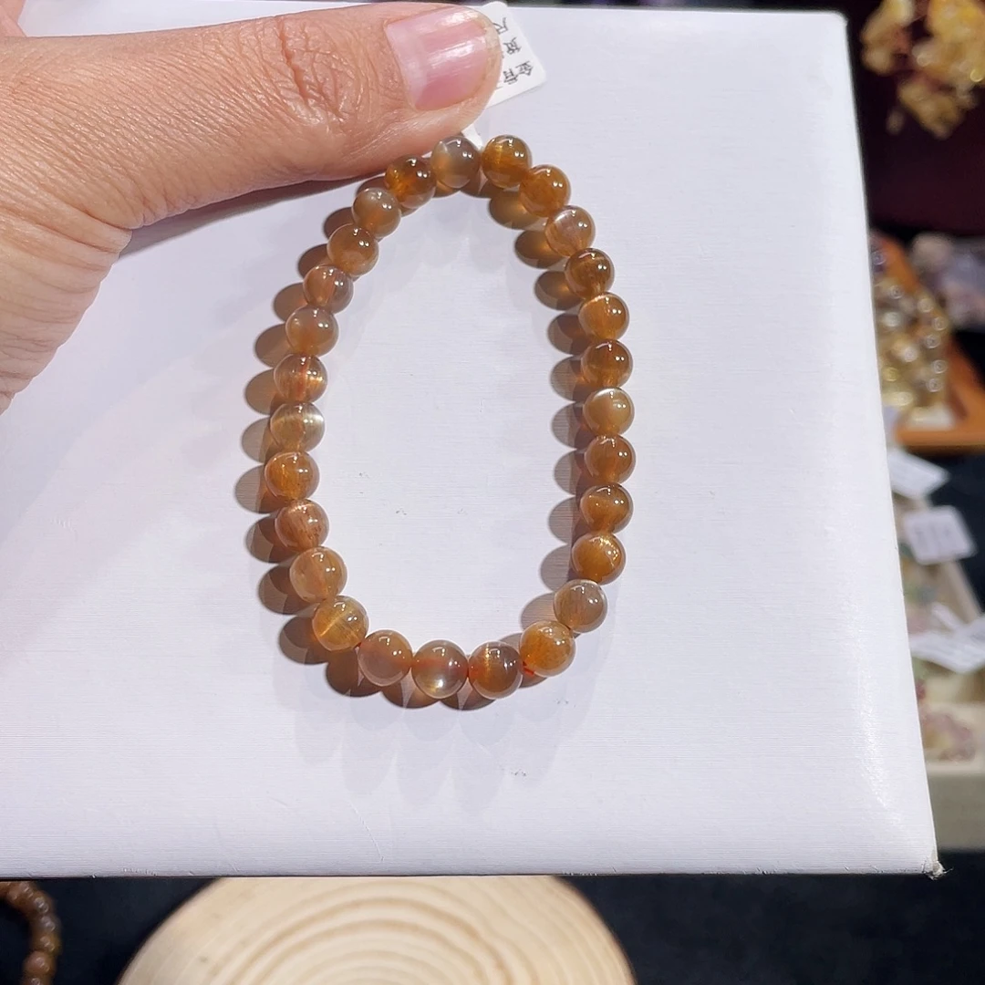 未镶嵌水晶手链金骨干6.5mm