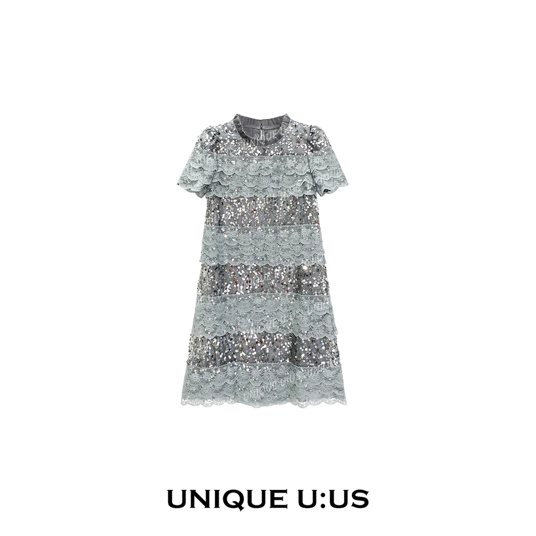 UNIQUE U:US【北极星编号34】休闲夏季复古时尚优雅连衣裙251132