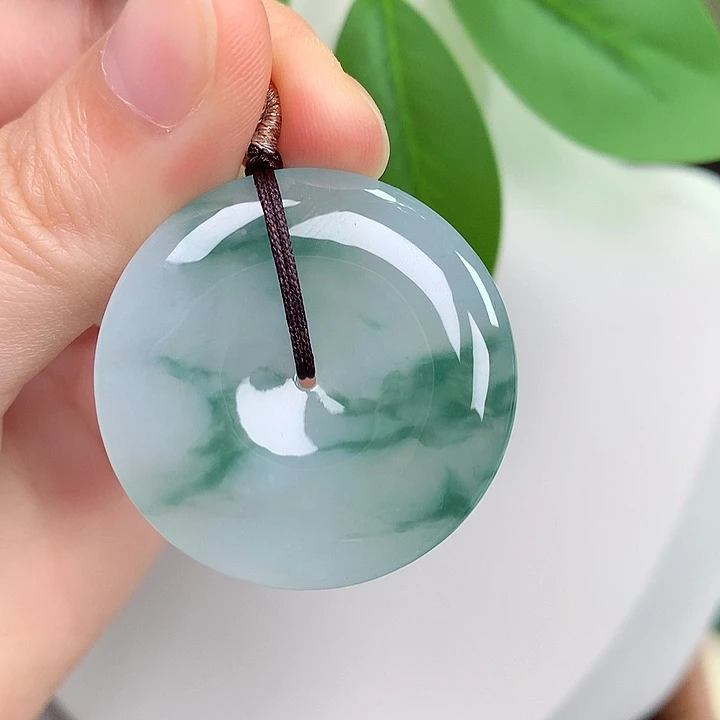 颈饰未镶嵌翡翠平安扣 34.5-5.8mm