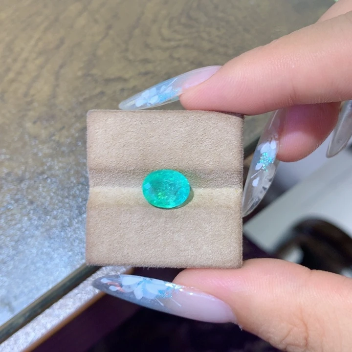 未镶嵌珠宝半成品帕拉依巴碧玺3.18ct天然帕拉伊巴