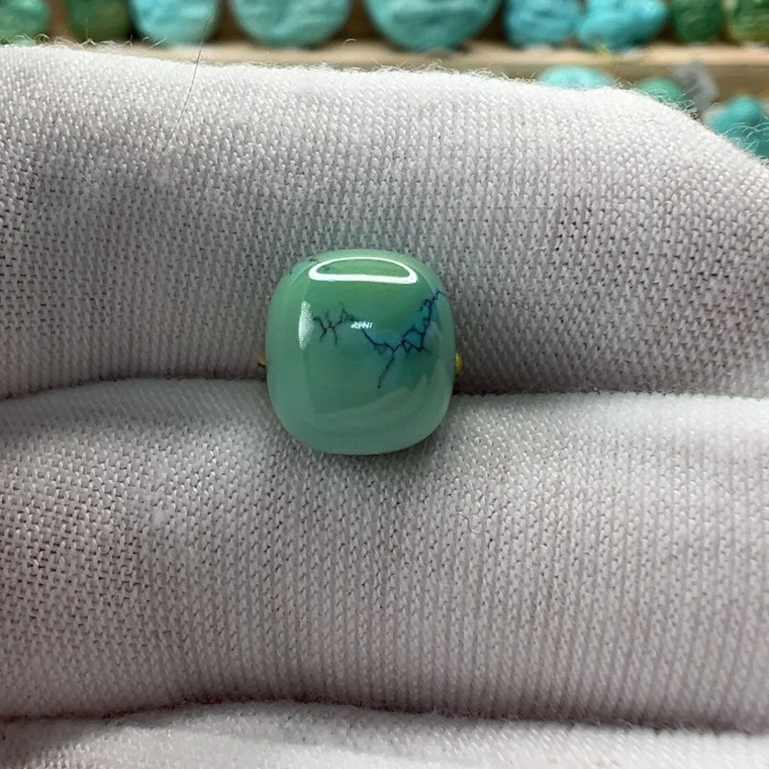 未镶嵌绿松石老型珠 9.3x8.4mm
