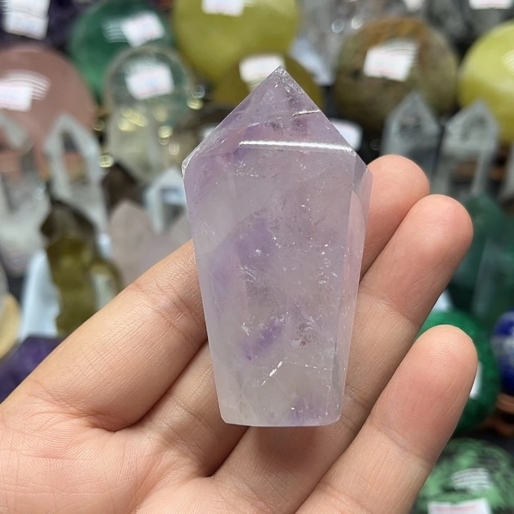 未镶嵌珠宝半成品水晶80克紫水晶柱