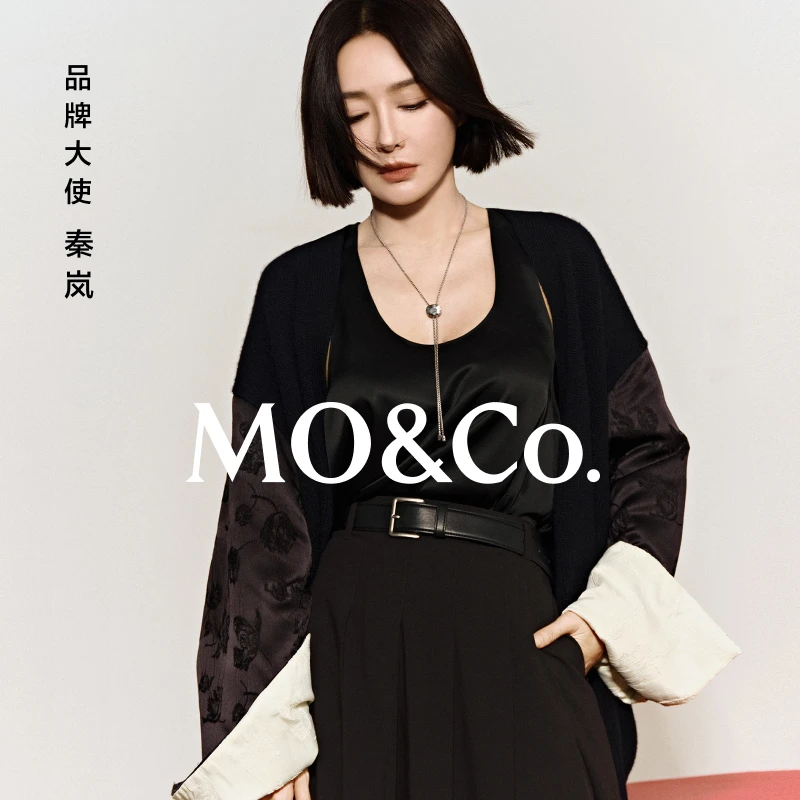 【赵老板专属】【moco秦岚同款】毛衣外套2025春缎面绵羊毛MBE1CAR010