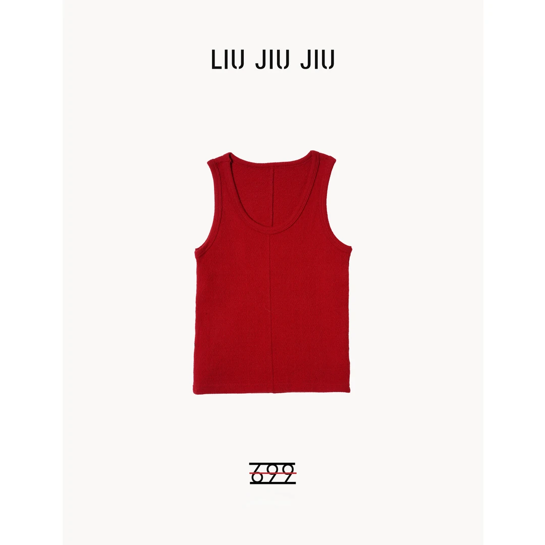 LIUJIUJIU 韩版通勤基础款无袖背心秋冬叠穿内搭上衣BX5284L