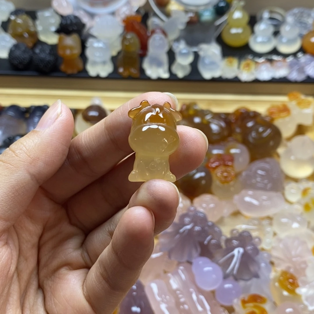 玛瑙/玉髓颈饰未镶嵌小*猫