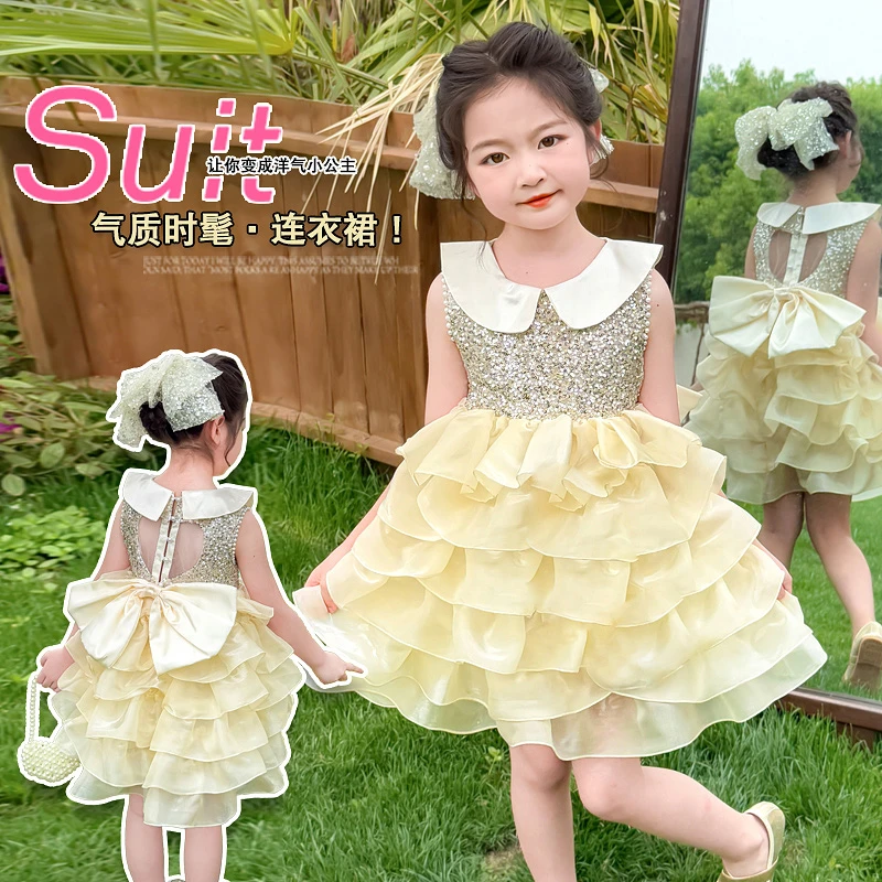 女童公主裙2025夏装3-6岁宝宝小女孩裙子夏季洋气小孩儿童连衣裙