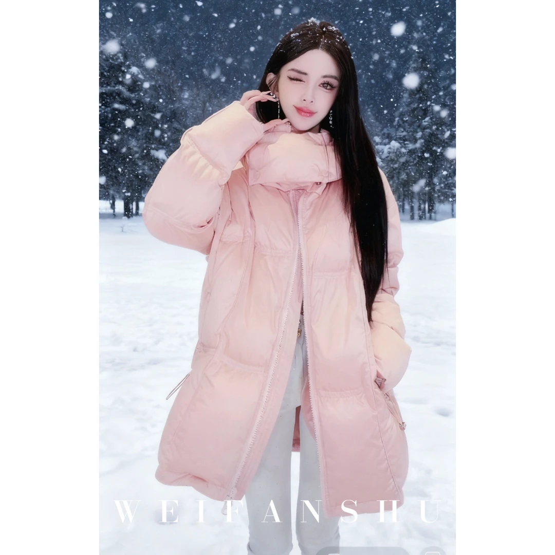 WEIFANSHU/魏凡舒【心软冬季】冬季新款连帽霍尔多巴吉95白鹅绒外套