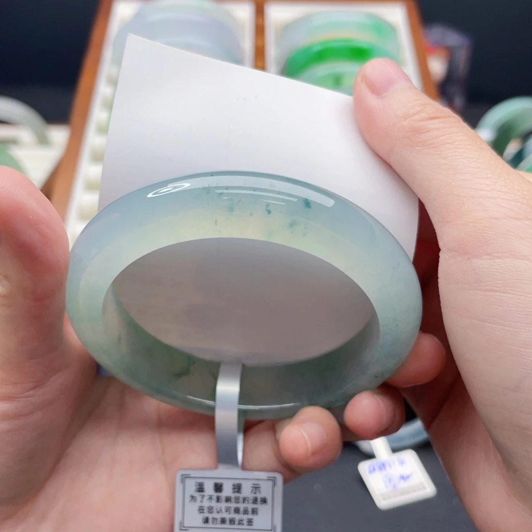 未镶嵌手镯翡翠55.8冰晴蓝