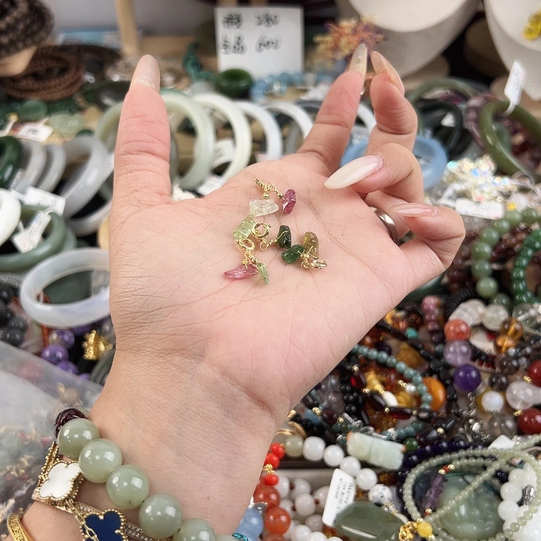 银S925镶嵌珠宝半成品碧玺